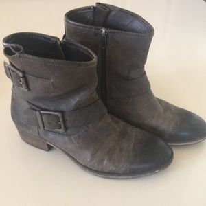 Grey Leather boots